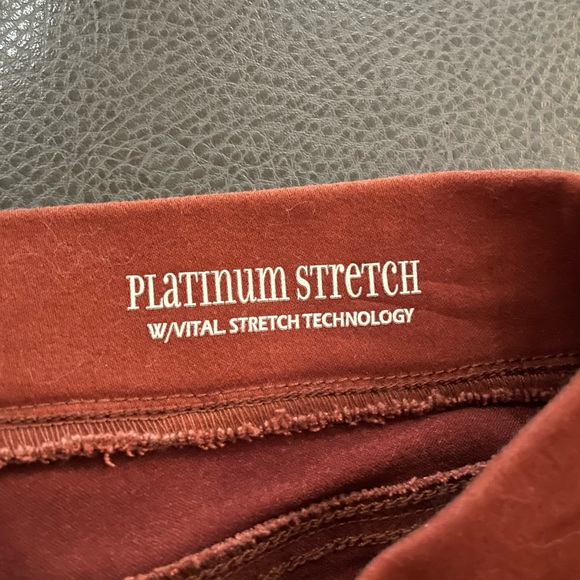 Sound Style Lucy Pull On legging pant petite small platinum stretch orange rust - Picture 11 of 16